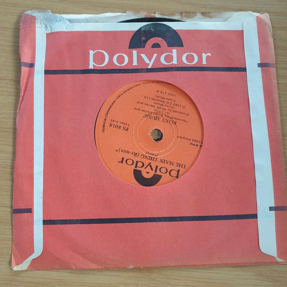 Roxy Music  Take A Chance With Me / The Main Thing (Re-Mix) -  7 Record (VG+)  (MWA)