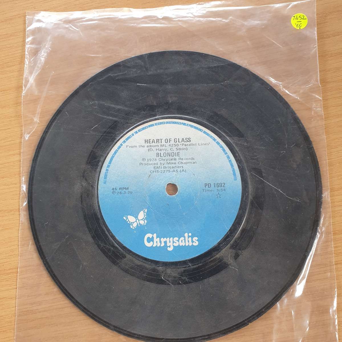 Blondie  Heart Of Glass - Rifle Range - 7 Record (VG+)  (MWA)