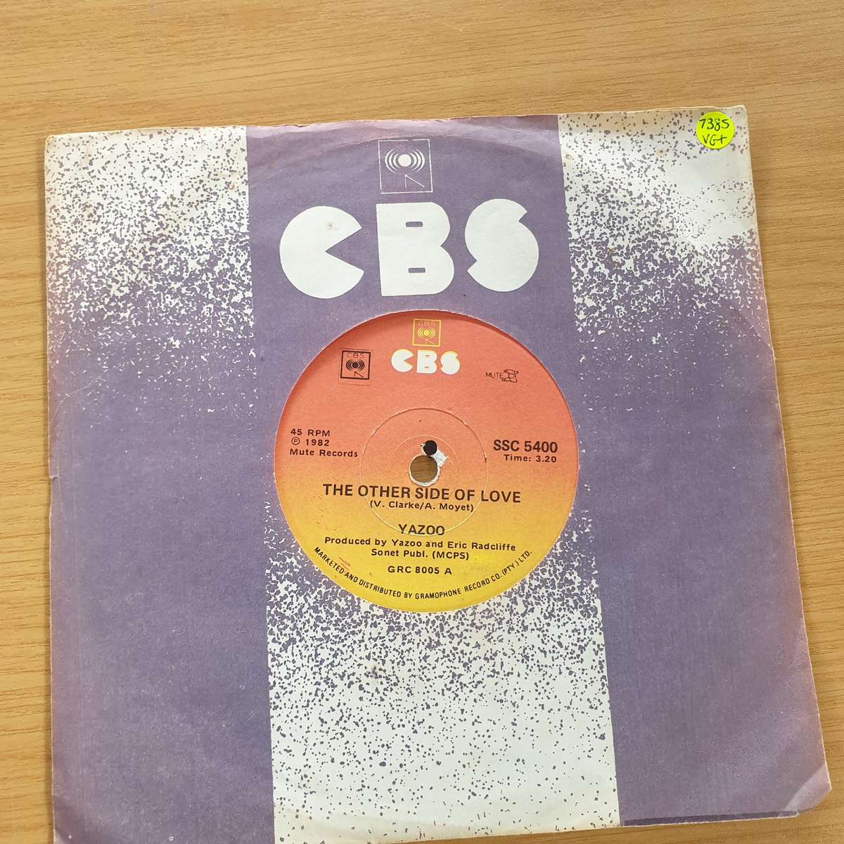 Yazoo - The Other Side Of Love - Ode To Boy - 7 Record (VG+)  (MWA)