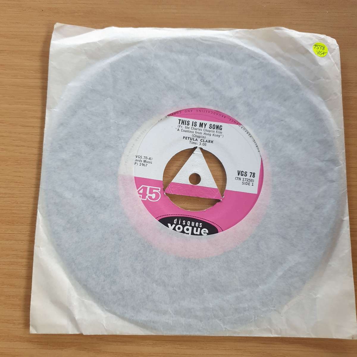 Petula Clark - This Is My Song/The Show Is over - 7 Record (VG+)  (MWA)