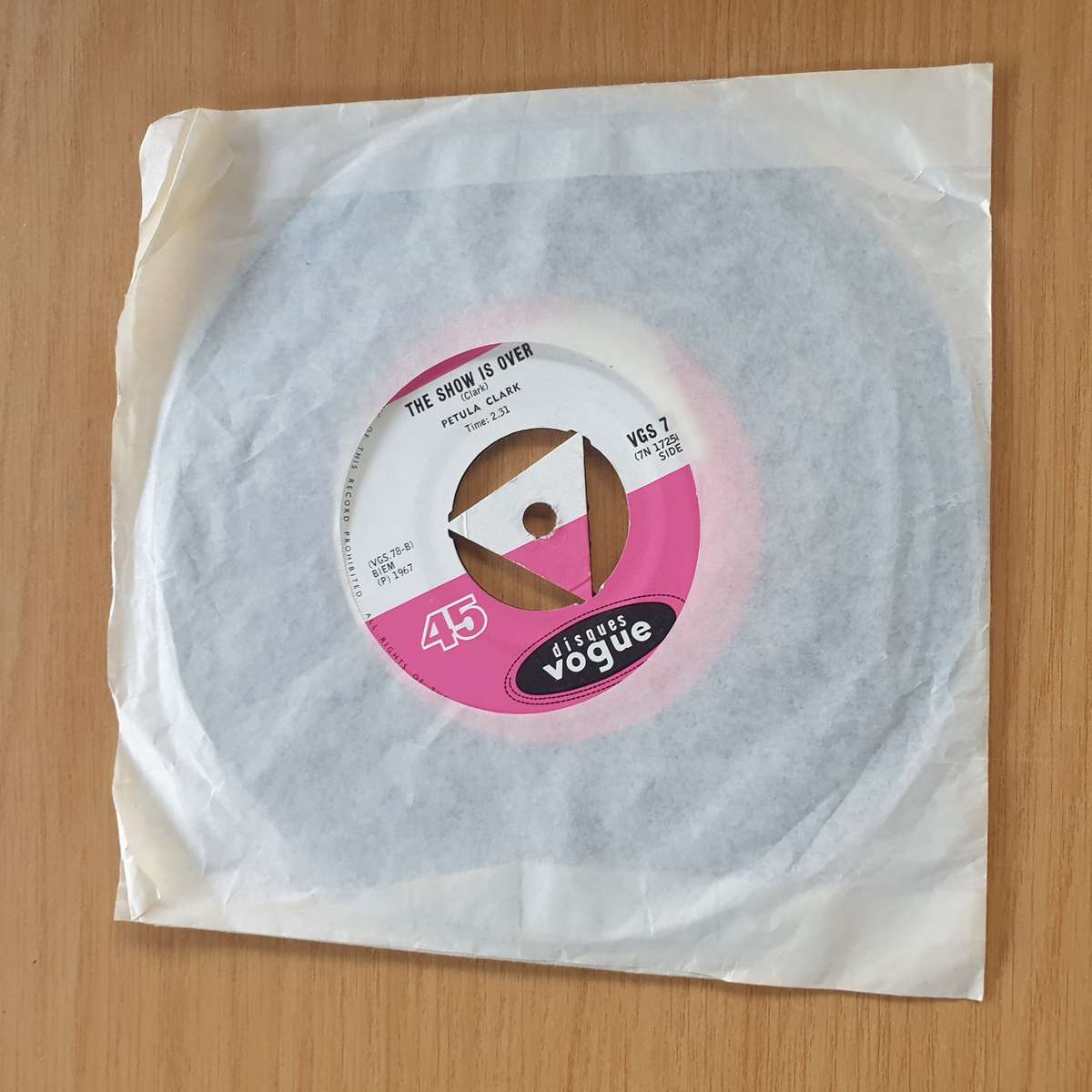 Petula Clark - This Is My Song/The Show Is over - 7 Record (VG+)  (MWA)