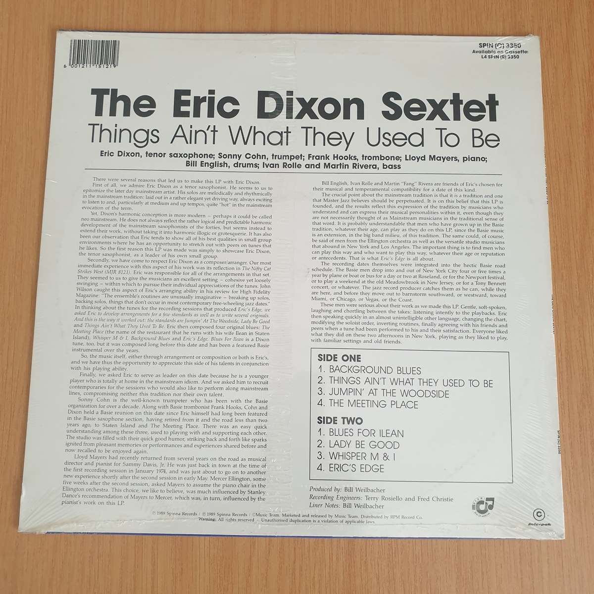 The Eric Dixon Sextet  Things Ain't What They Used to Be -  Vinyl LP Record - Sealed