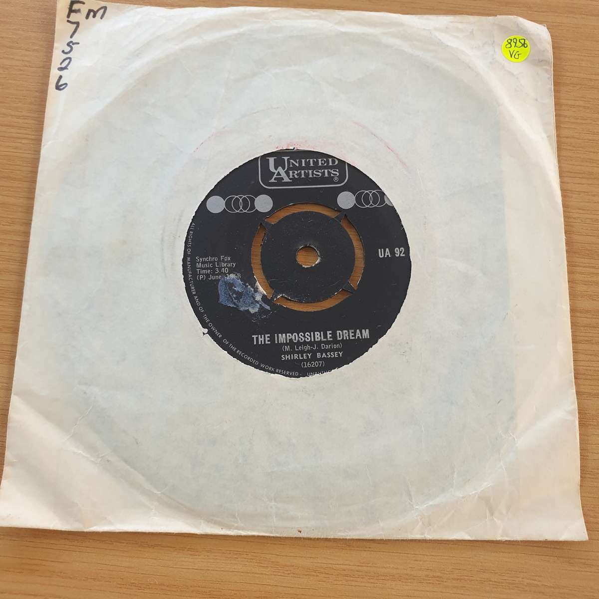 Shirley Bassey  Big Spender | Vinyl 7" Single | (VG)