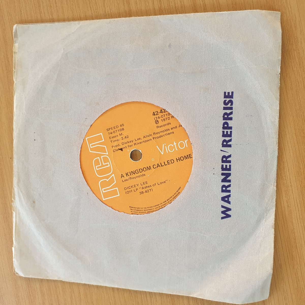 Dicky Lee - Ashes Of Love / A Kingdom Called Home | Vinyl 7" Single | (VG)