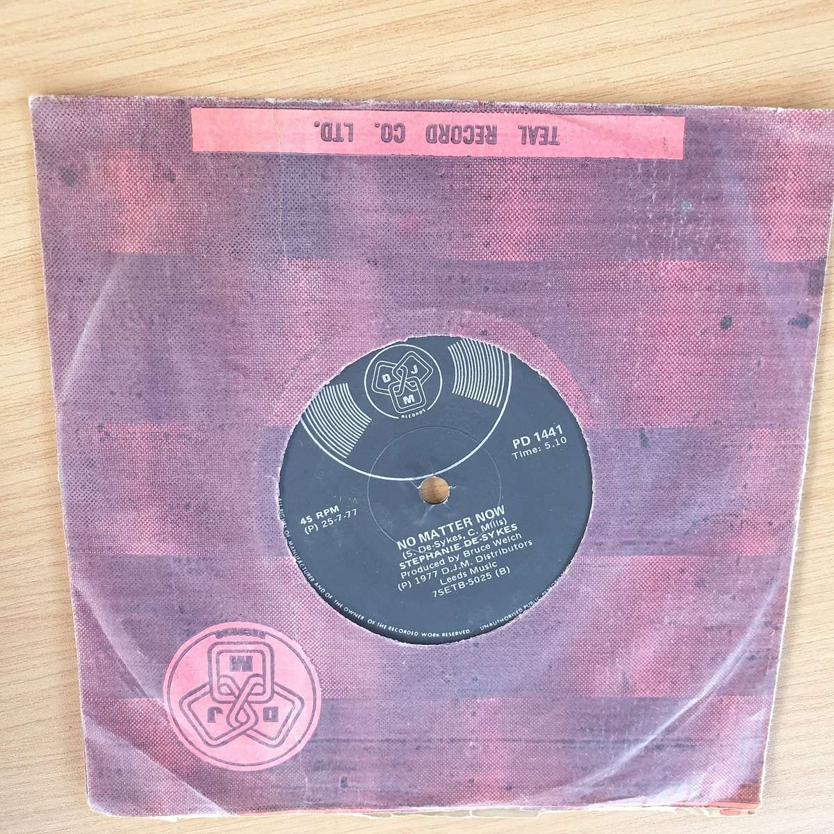 Stephanie De-Sykes  Cool Wind From The North | Vinyl 7" Single | (VG+)