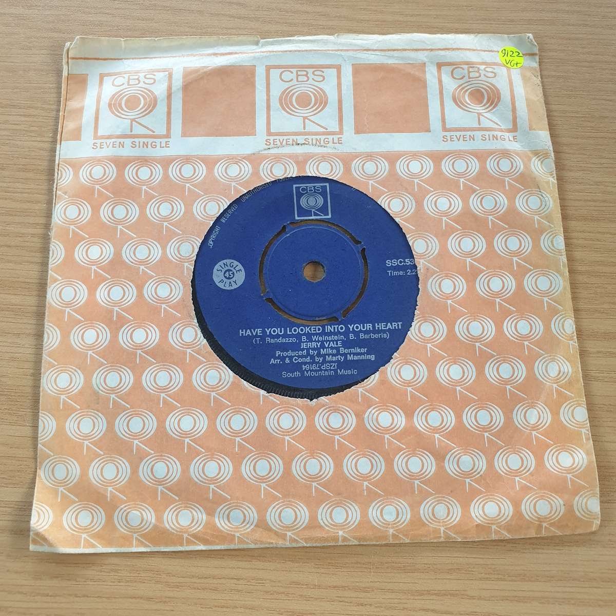 Jerry Vale  Have You Looked Into Your Heart | Vinyl 7" Single | (VG+)