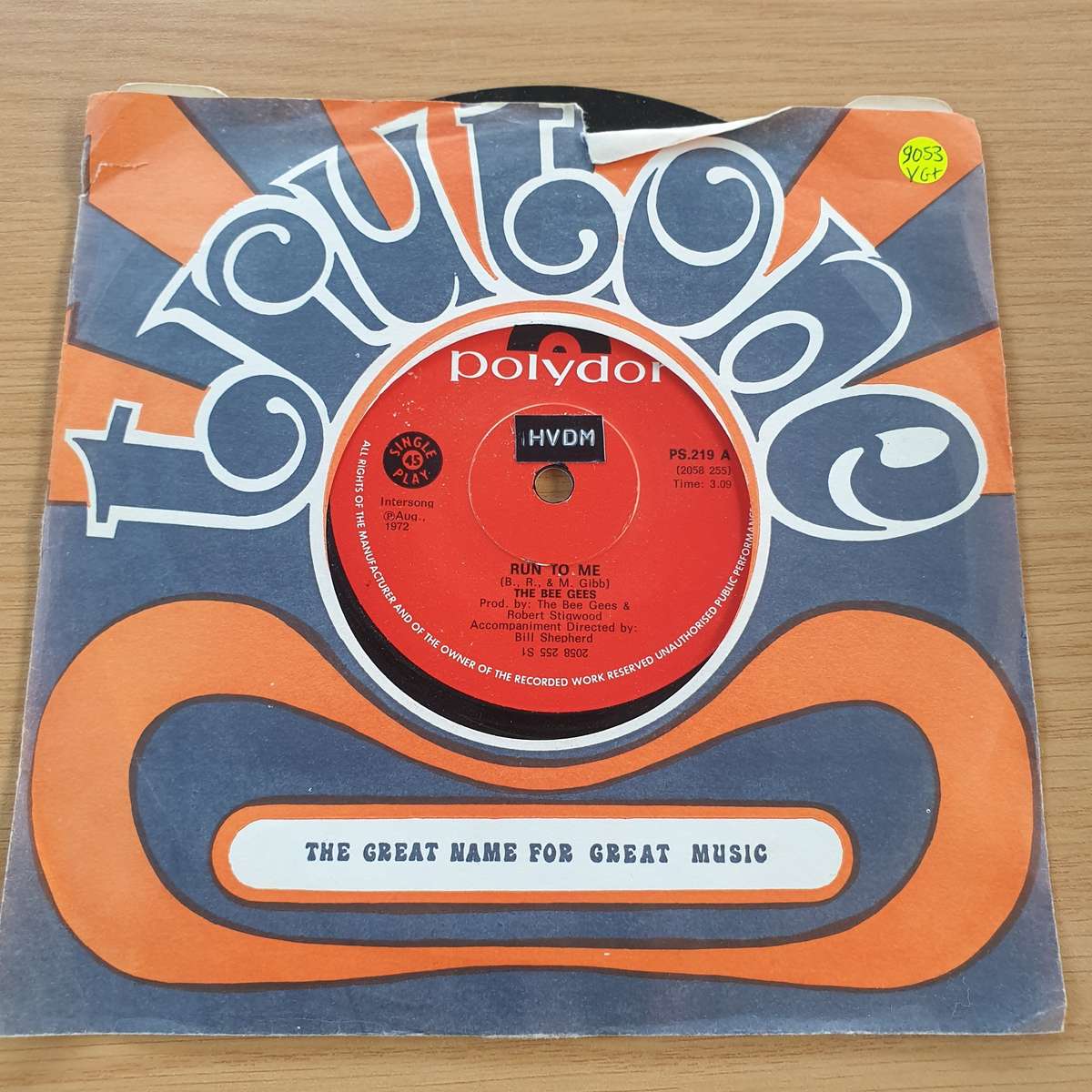 The Bee Gees   Run To Me | Vinyl 7" Single | (VG+ )