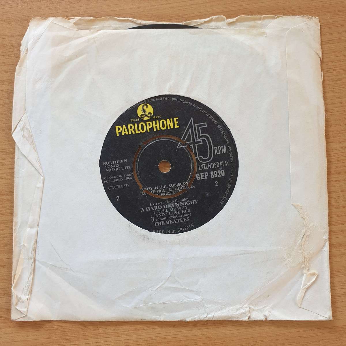 The Beatles  Extracts From The Film A Hard Day's Night | Vinyl 7" Single | (G)