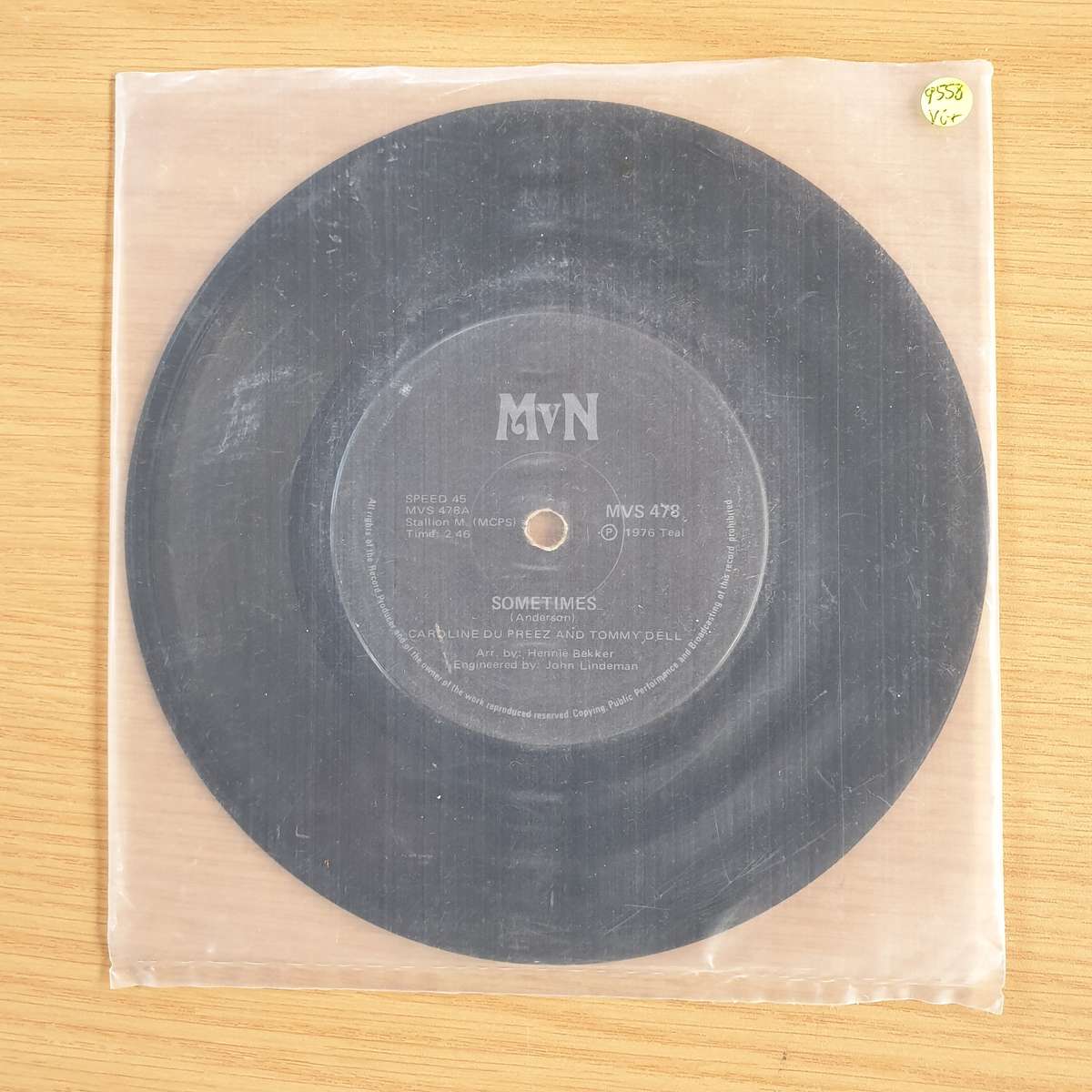 Caroline Du Preez And Tommy Dell  Sometimes / Say Forever You'll Be Mine | Vinyl 7" Single | (...
