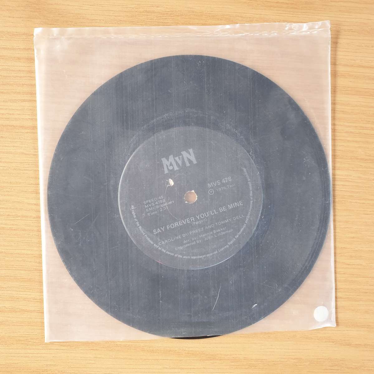 Caroline Du Preez And Tommy Dell  Sometimes / Say Forever You'll Be Mine | Vinyl 7" Single | (...