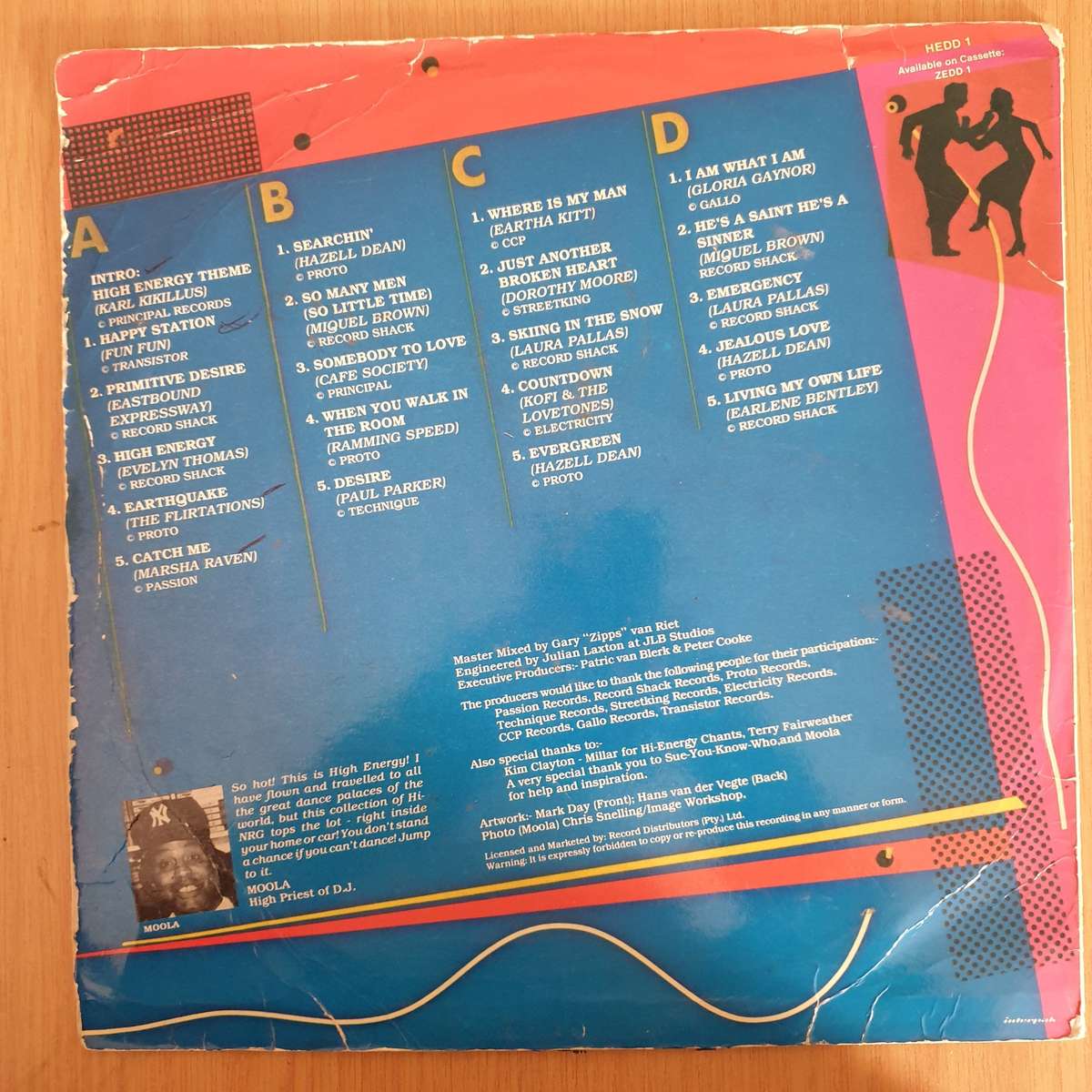 High Energy Double Dance Vol 1 - Double Vinyl LP Record  (G+)