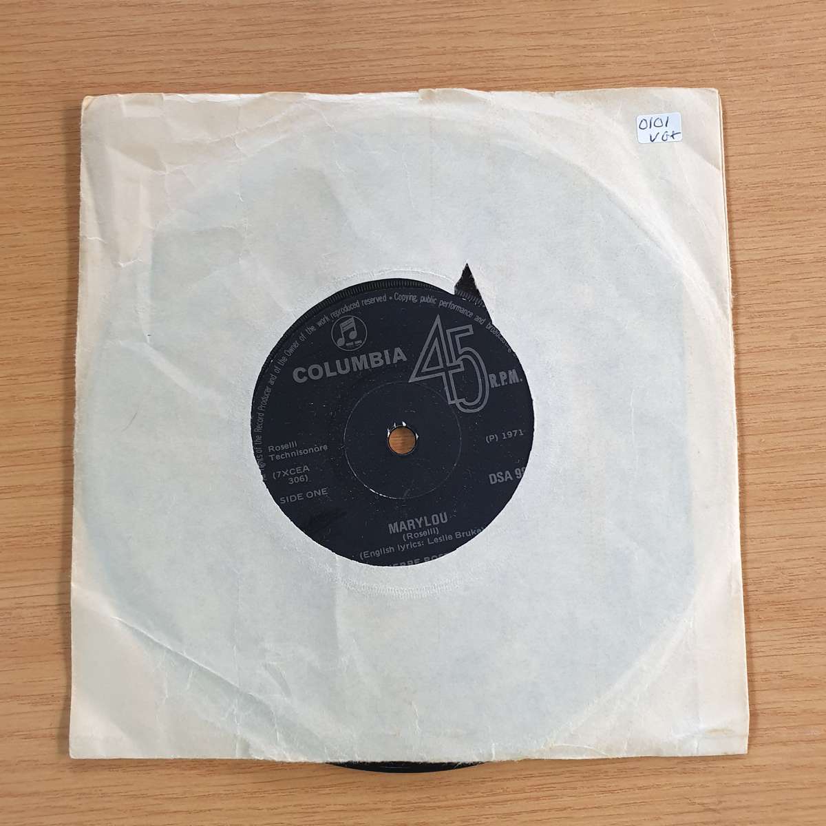 Pierre Roselli   Marylou / Love Is On It's Way | Vinyl 7" Single | (VG+)