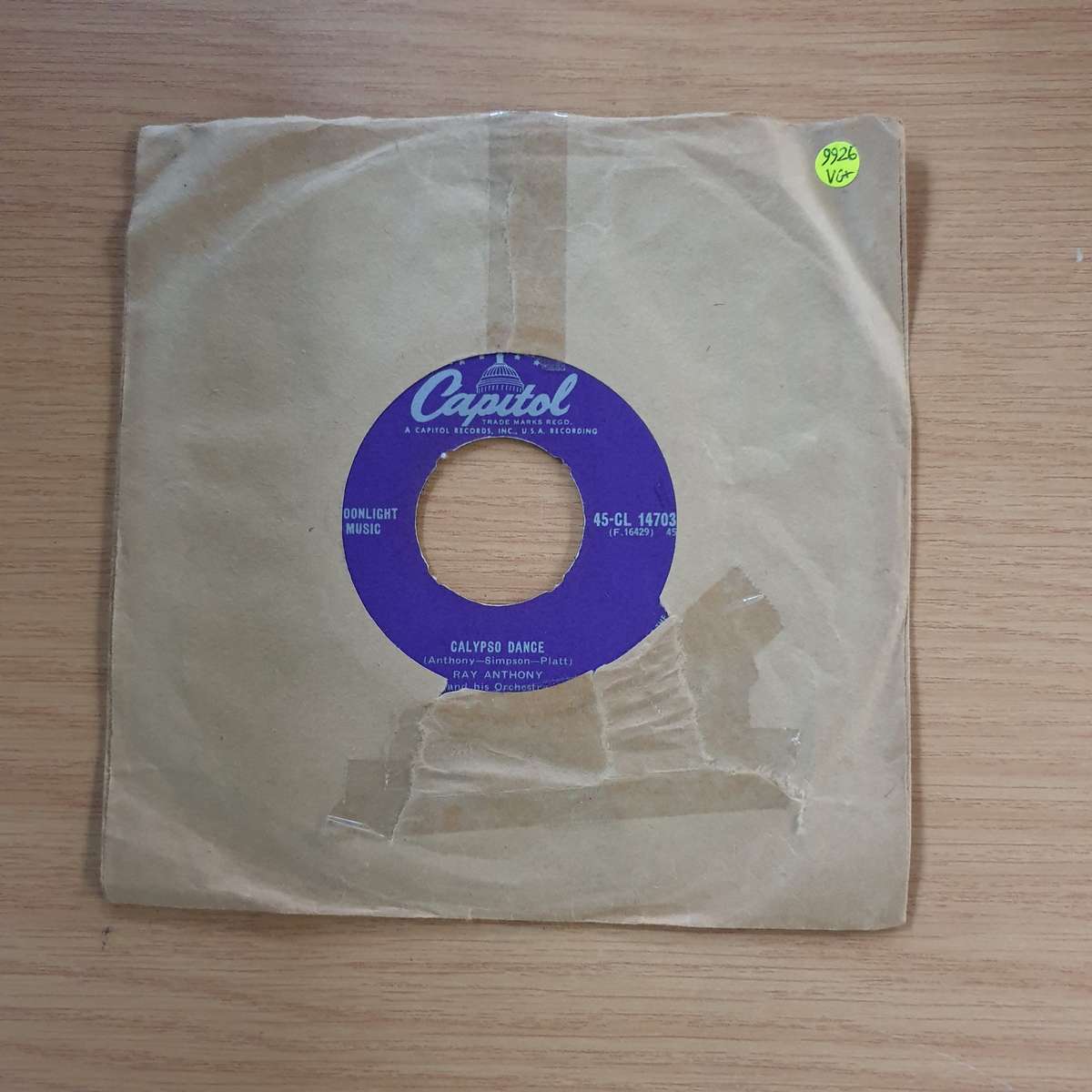 Ray Anthony And His Orchestra  Calypso Dance / Plymouth Rock | Vinyl 7" Single | (VG+)