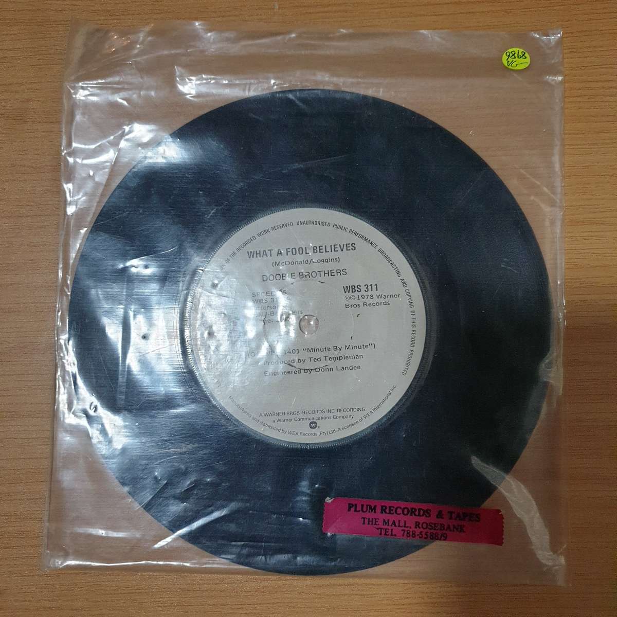The Doobie Brothers  What A Fool Believes| Vinyl 7" Single | (VG-)