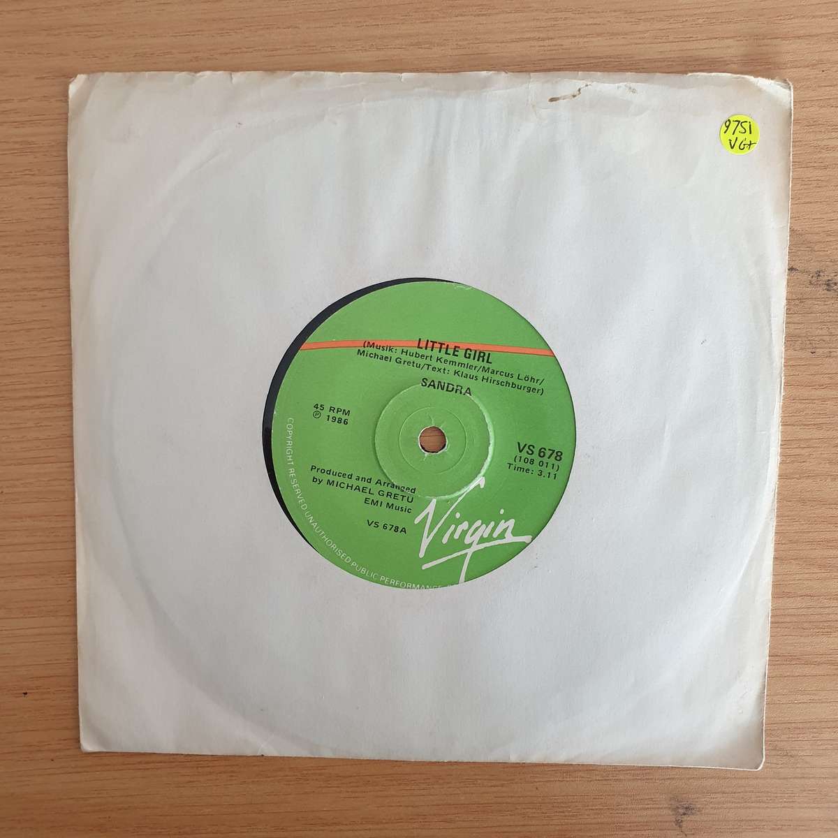 Sandra - Little Girl / Sisters  and Brothers  | Vinyl 7" Single | (VG+)