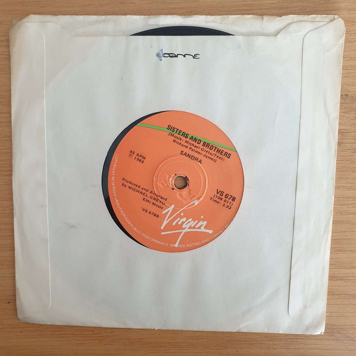 Sandra - Little Girl / Sisters  and Brothers  | Vinyl 7" Single | (VG+)