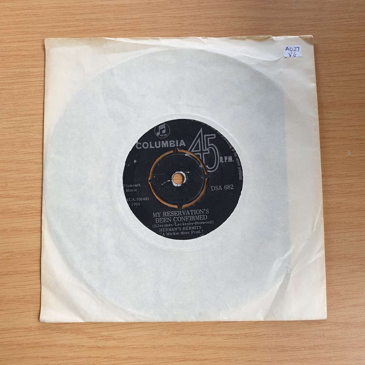 Herman's Hermits  No Milk Today / My Reservation's Been Confirmed | Vinyl 7" Single | (VG)
