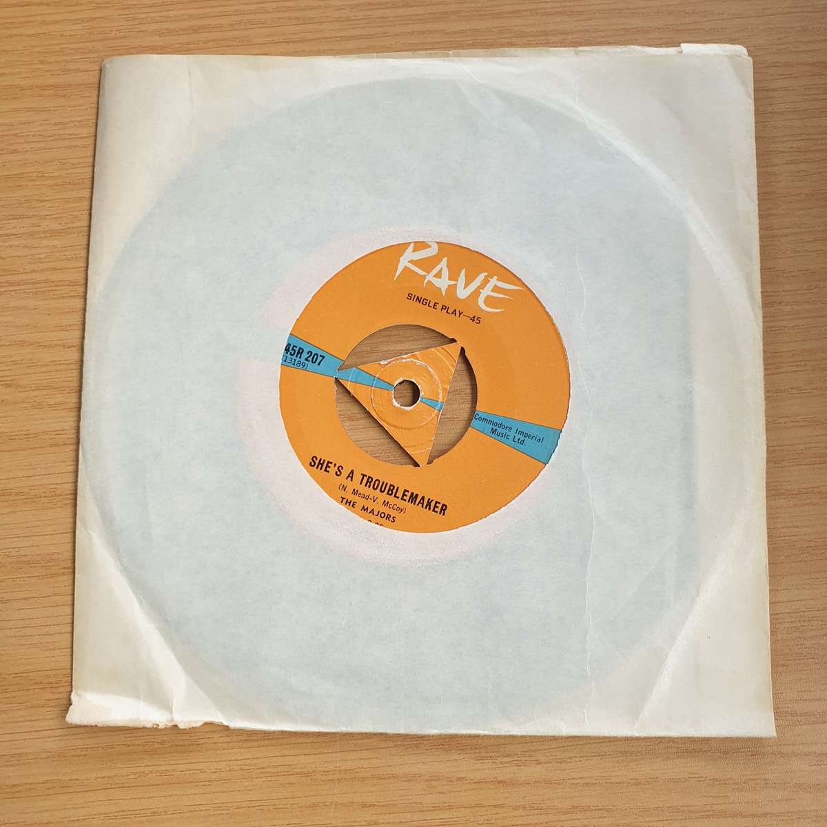 The Majors  She's A Troublemaker / A Little Bit Now (A Little Bit Later) | Vinyl 7" Single | (VG)