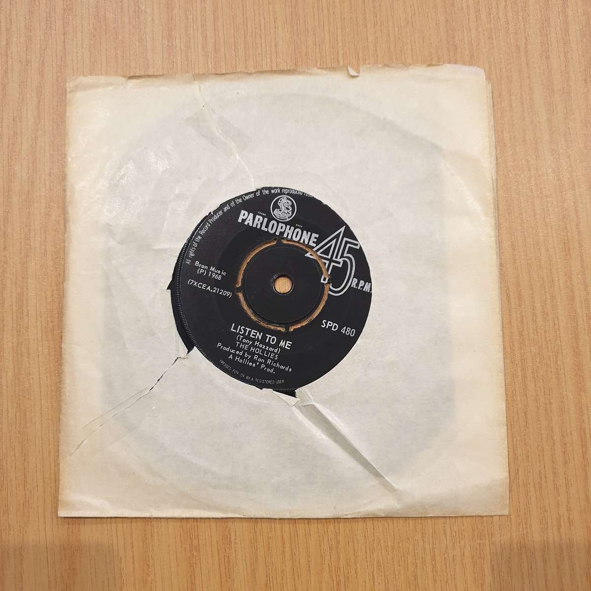 The Hollies  Listen To Me | Vinyl 7" Single | (VG+)