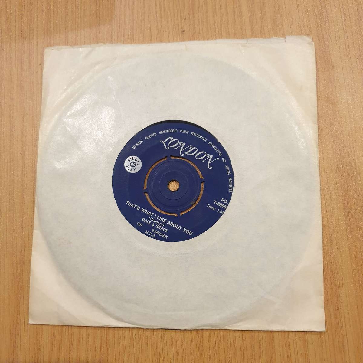 Dale & Grace - I'm Leaving It Up To You | Vinyl 7" Single | (VG+)