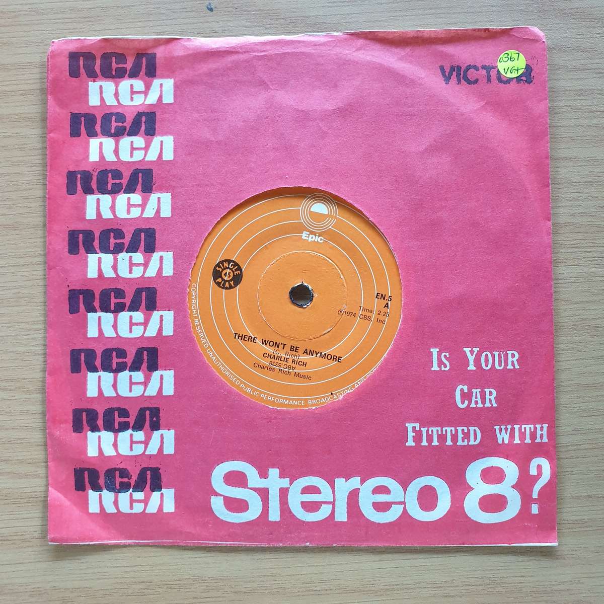 Charlie Rich  There Won't Be Anymore / Almost Persuaded | Vinyl 7" Single | (VG+)