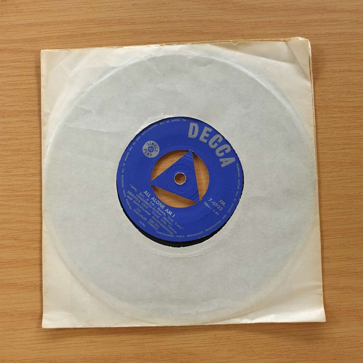 Brenda Lee  All Alone Am I / Save All Your Lovin' For Me | Vinyl 7" Single | (VG+)