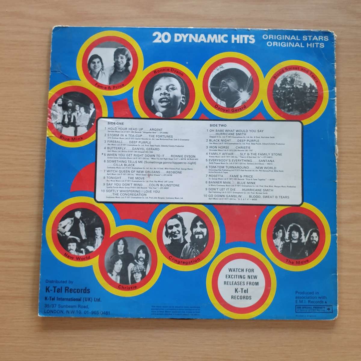 20 Dynamic Hits - K-Tel - Various Original Artists -  Vinyl  Record  (VG)