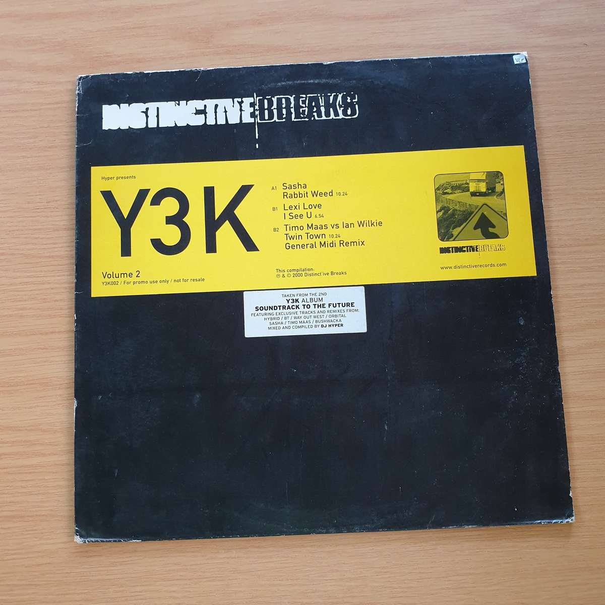 Y3K  Volume 2 - Distinctive Breaks / Distinctive Records (Yellow) - Vinyl LP Record (VG+)