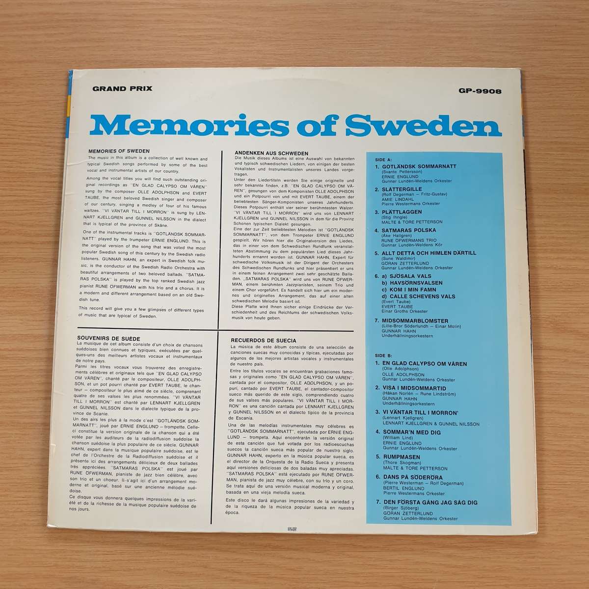 Memories Of Sweden - Various  Vinyl LP Record (VG+) (SCD)