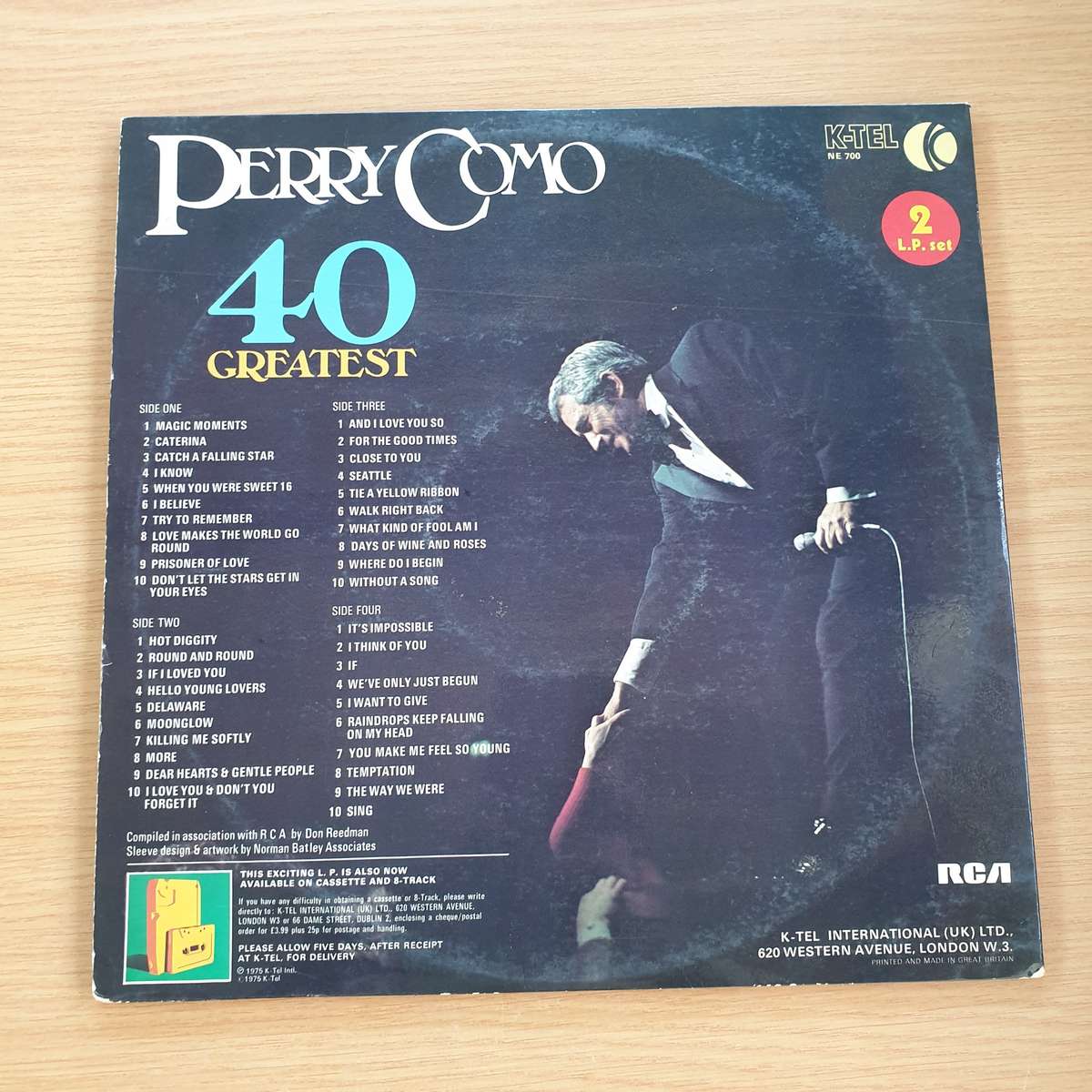 Perry Como  40 Greatest (2 LP Set)  Vinyl LP Record (VG+)
