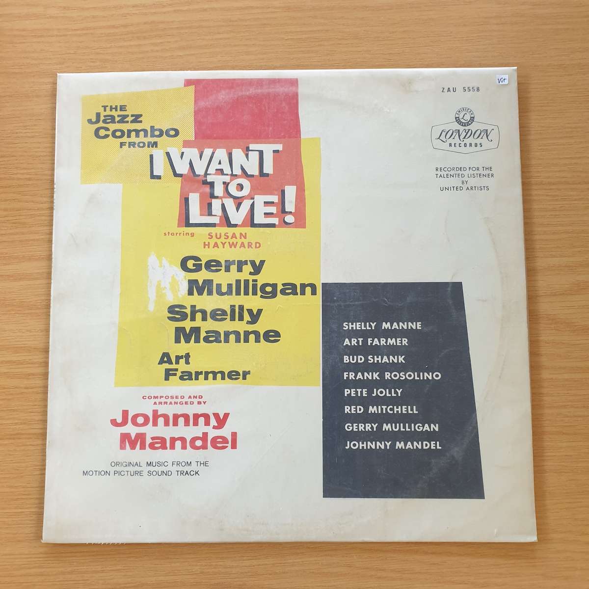 Gerry Mulligan  The Jazz Combo From "I Want To Live!" | Vinyl LP Record | (VG+)