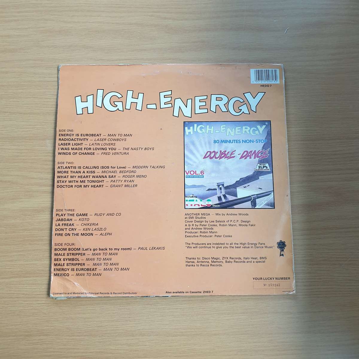 High-Energy Double-Dance Vol. 7    | Vinyl LP Record | (VG+)