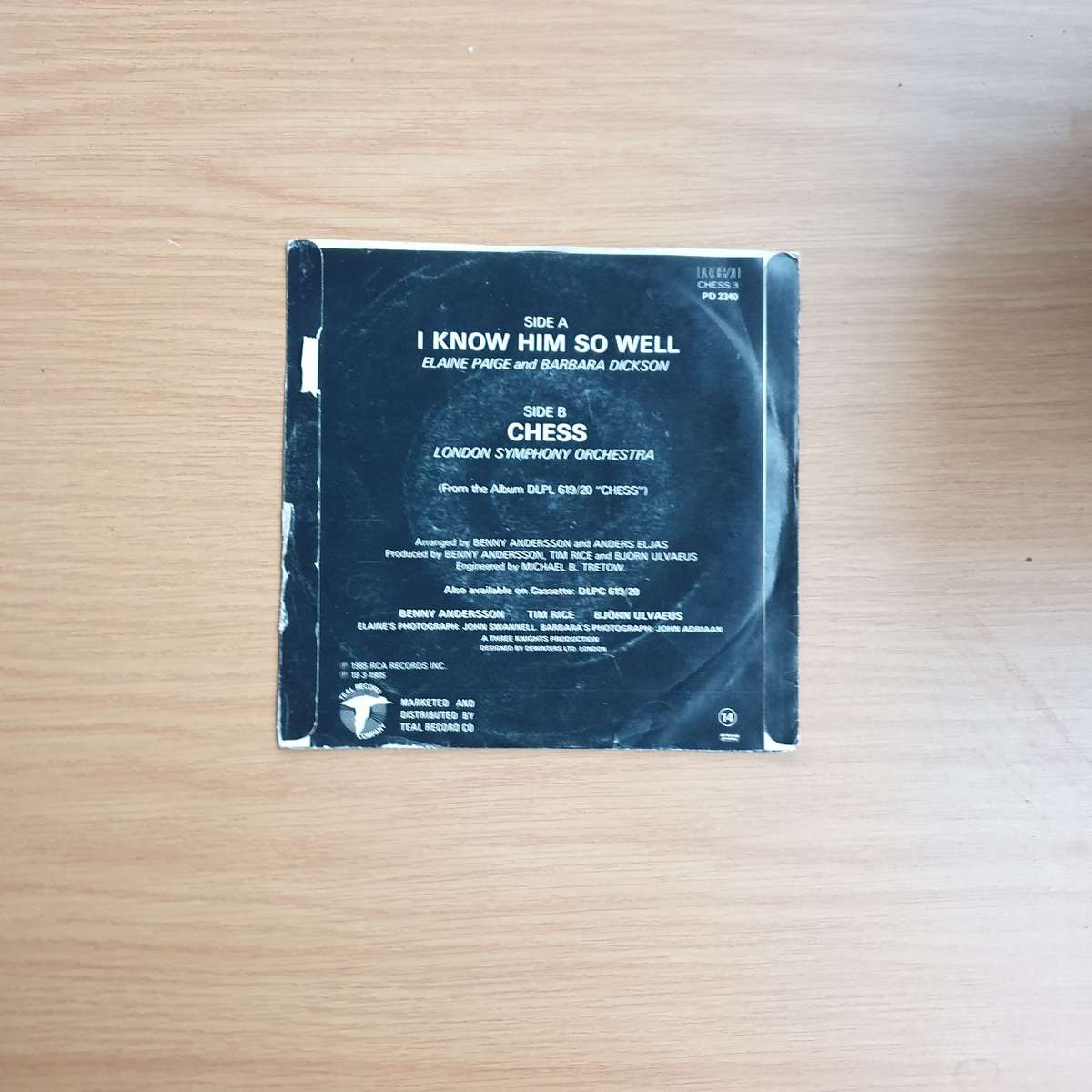 Elaine Paige And Barbara Dickson  I Know Him So Well | Vinyl 7" Single | (VG+) (ANLL)