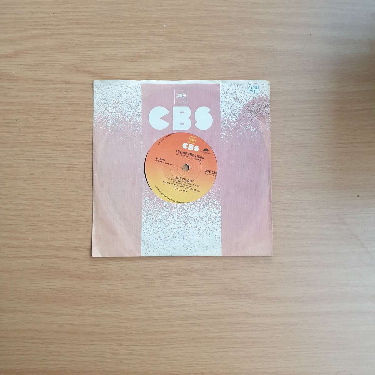 Survivor  Eye Of The Tiger | Vinyl 7" Single | (VG+) (ANLL)