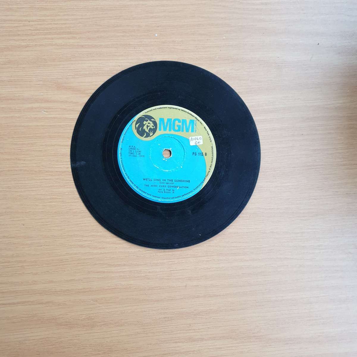 The Mike Curb Congregation  Burning Bridges / We'll Sing In The Sunshine | Vinyl 7" Single | (...