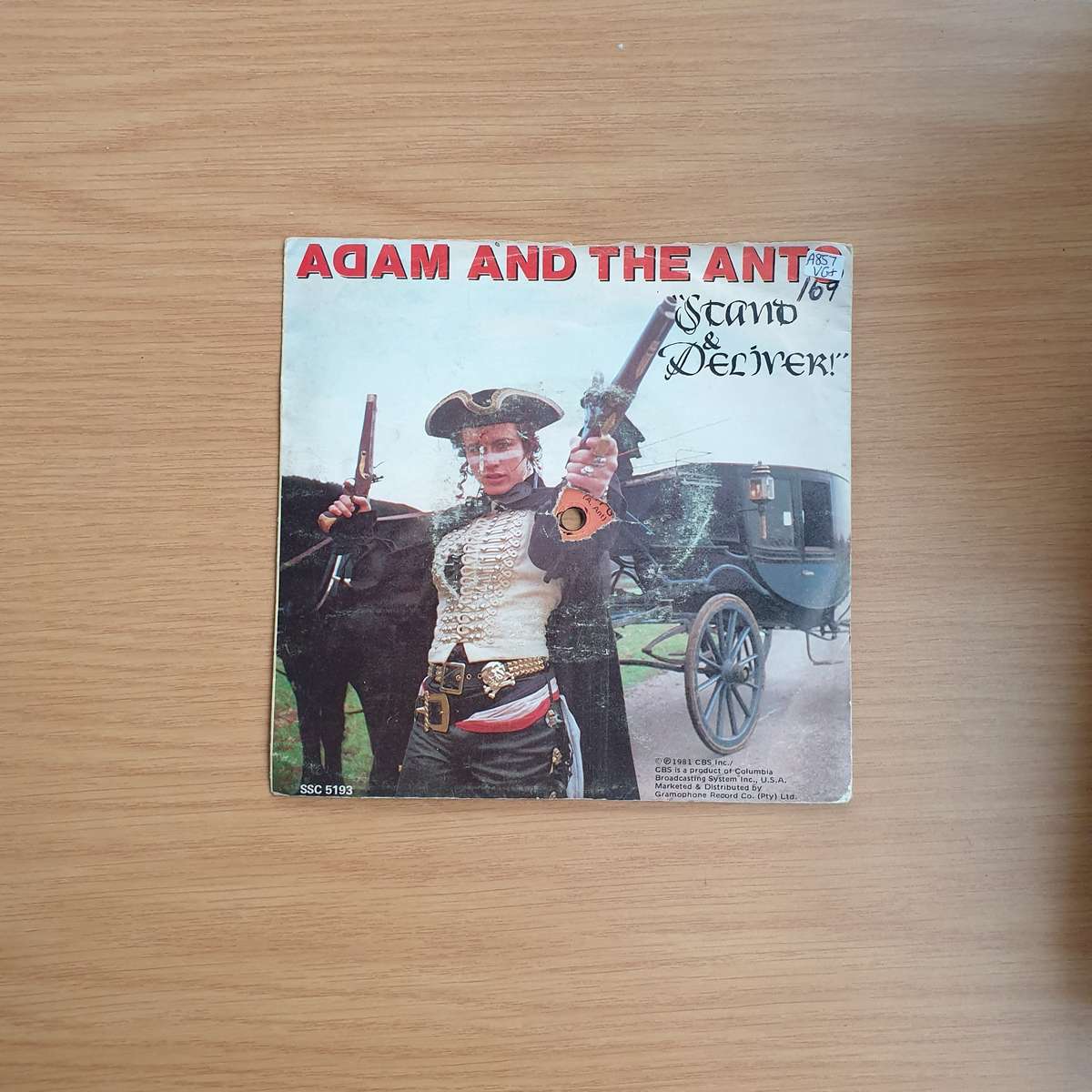 Adam And The Ants  Stand & Deliver! | Vinyl 7" Single | (VG+) (NKTA)
