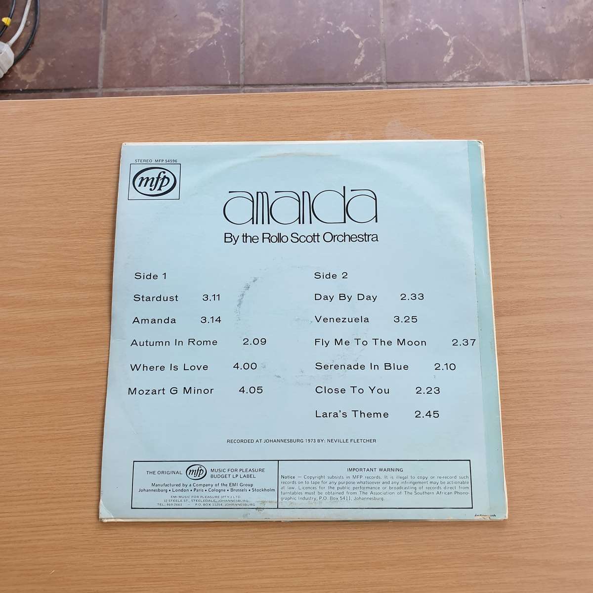 Rollo Scott Orchestra  Amanda | Vinyl LP Record | (VG+)