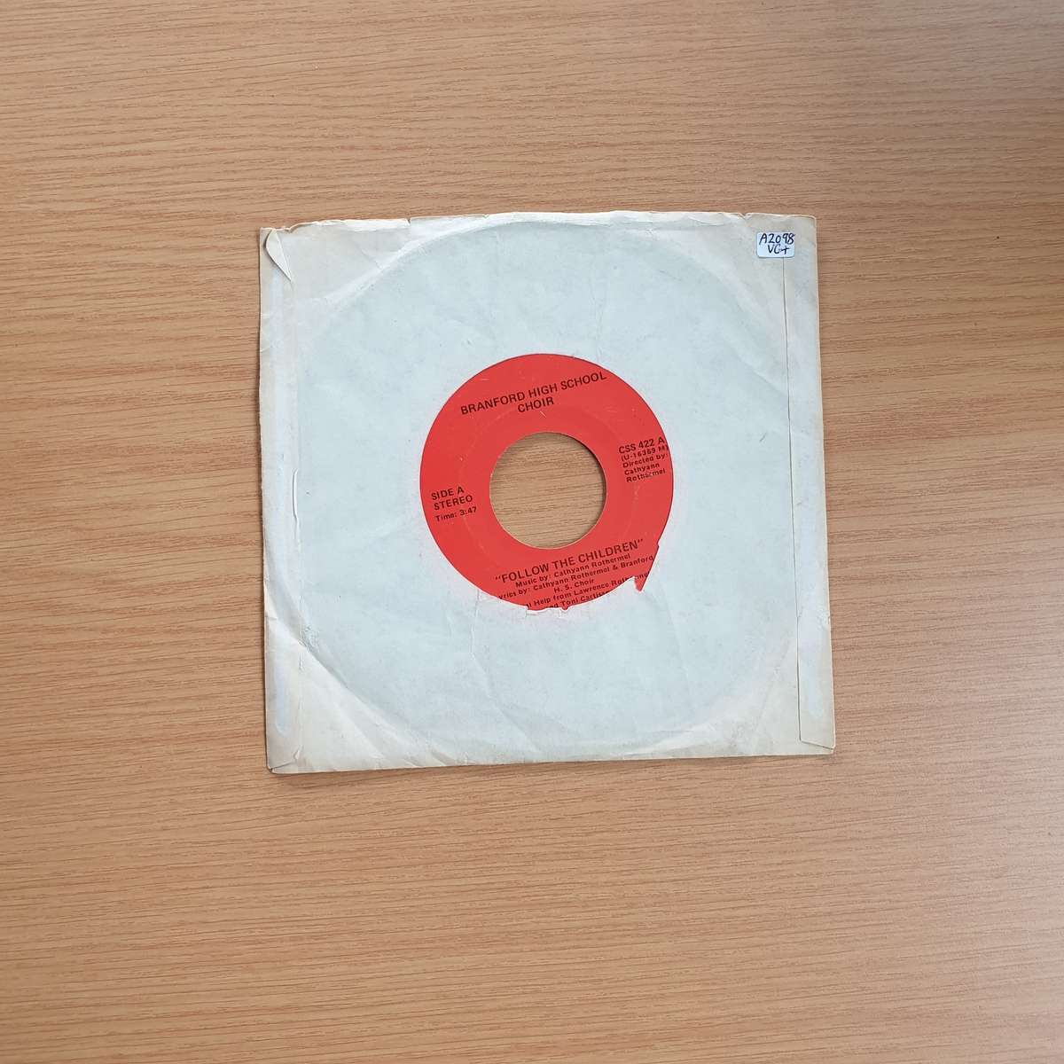 Branford High School Choir - Follow The Children  | Vinyl 7" Single | (VG+)