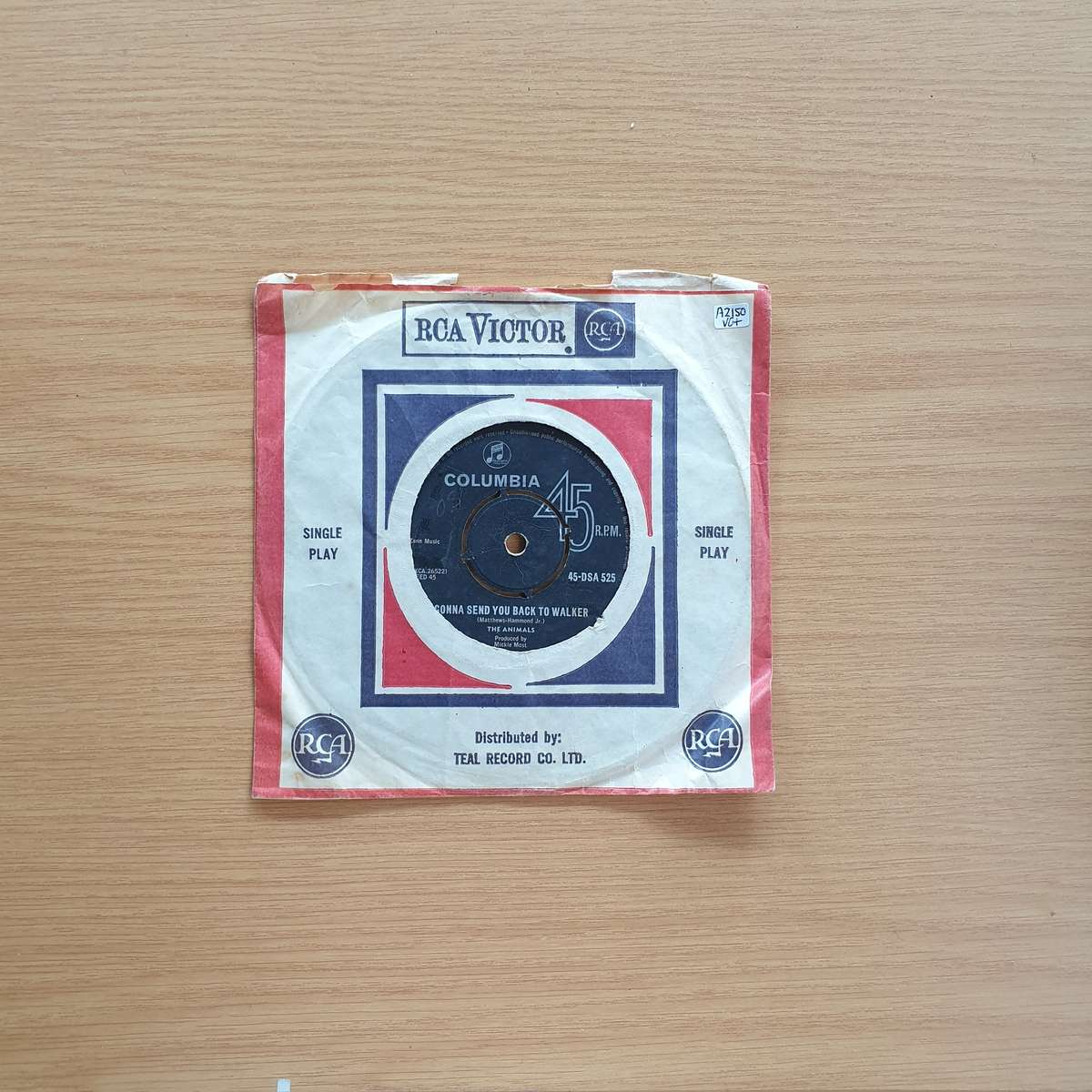 The Animals  Baby Let Me Take You Home | Vinyl 7" Single | (VG+)