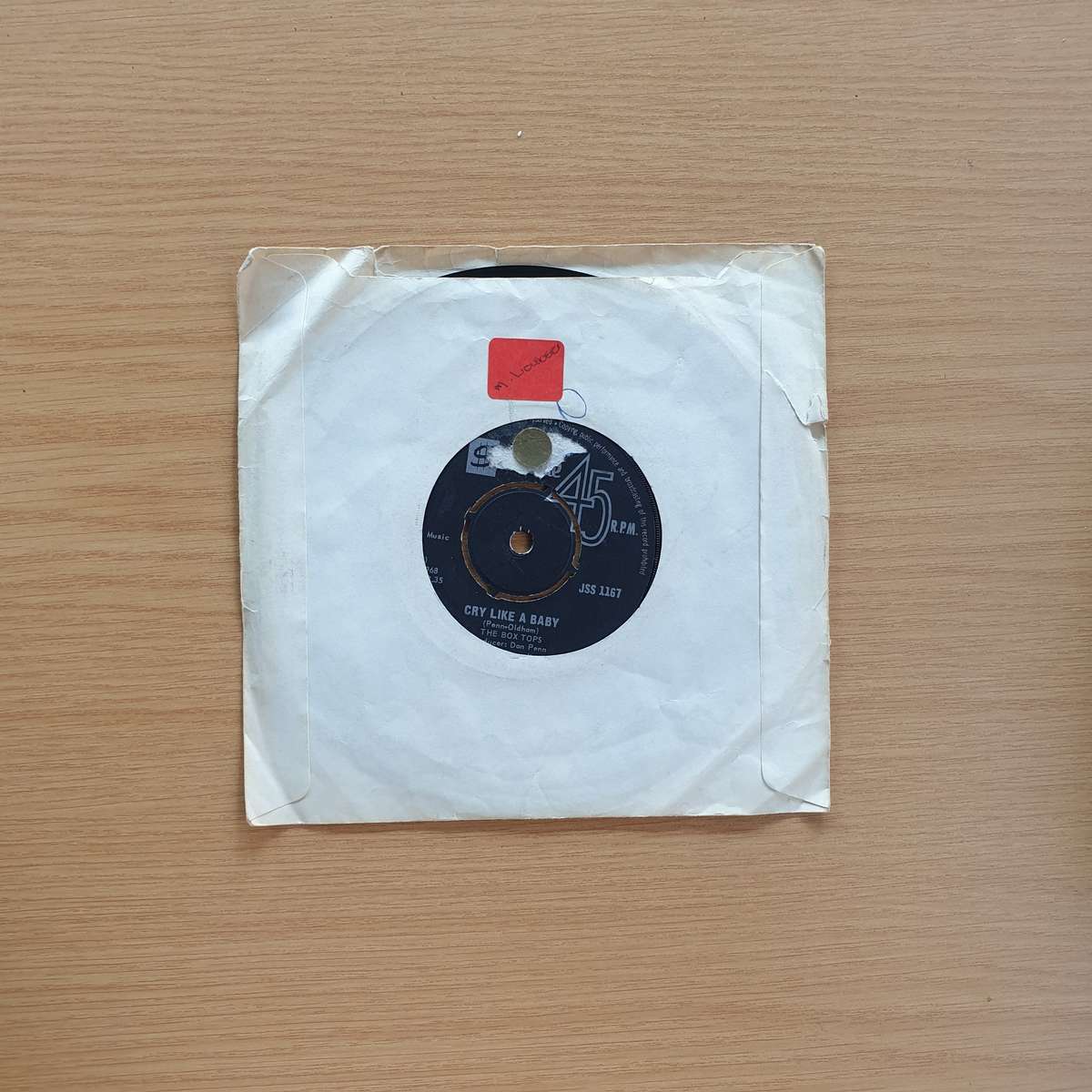 The Box Tops  Cry Like A Baby | Vinyl 7" Single | (VG-)