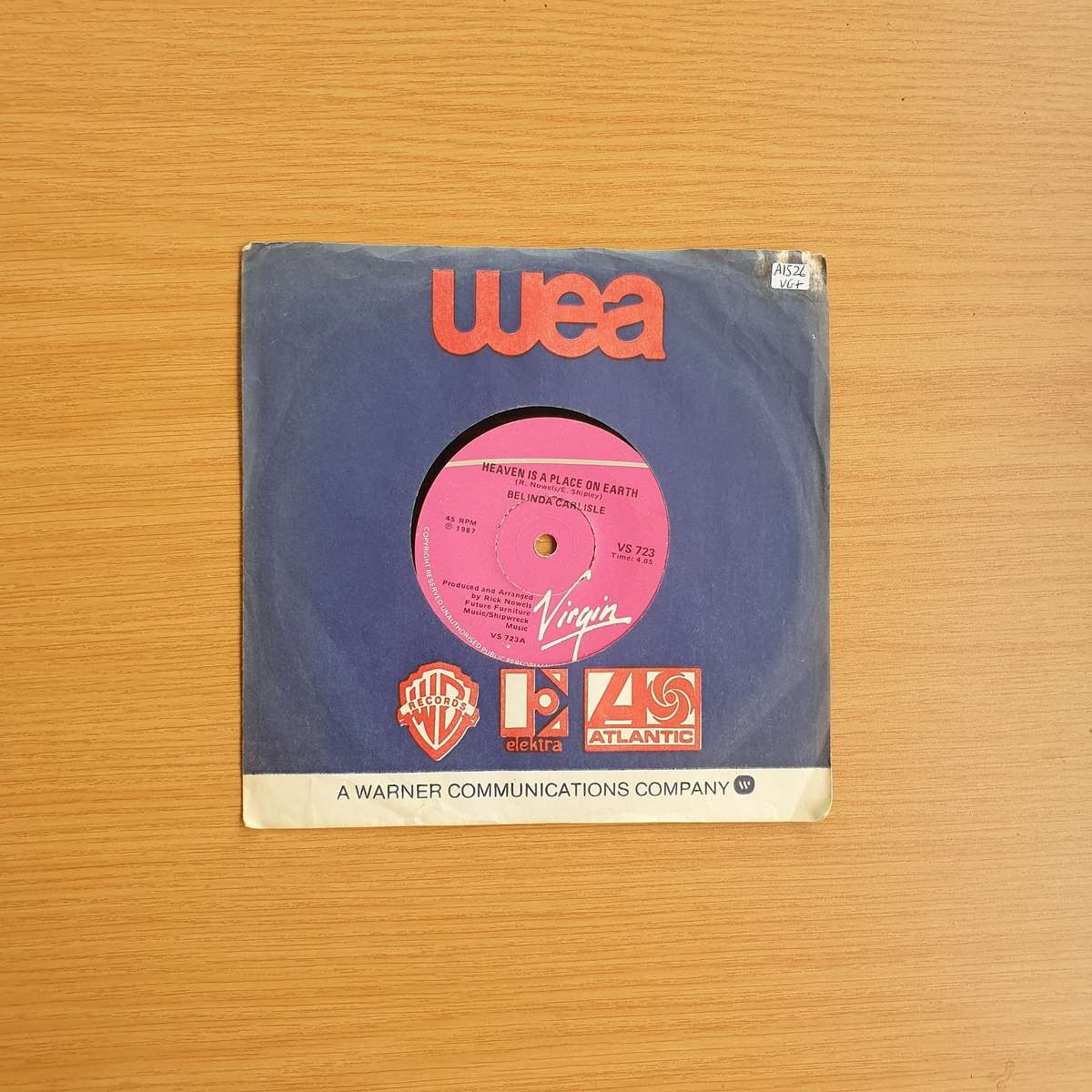Belinda Carlisle  Heaven Is A Place On Earth | Vinyl 7" Single | (VG+)