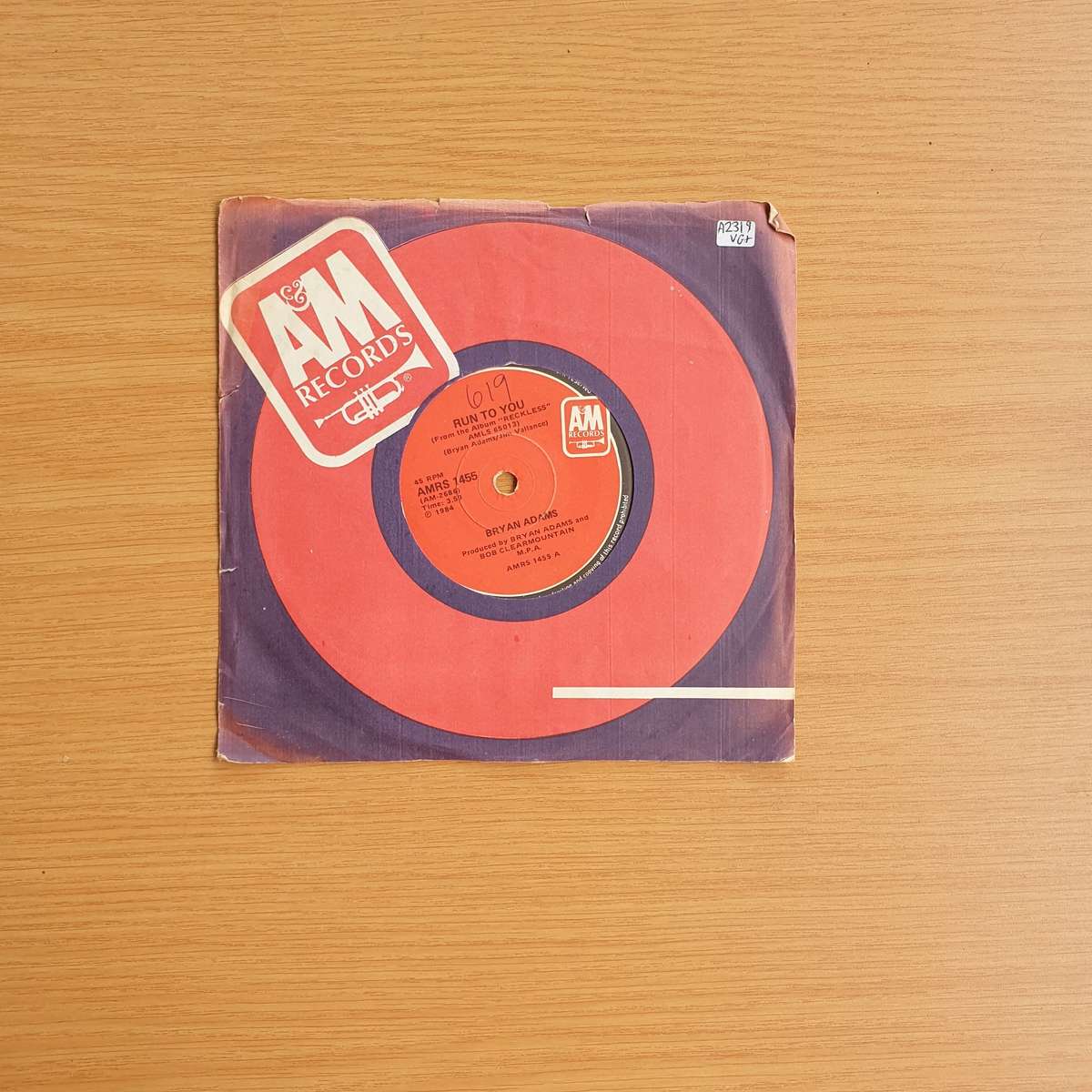 Bryan Adams  Run To You | Vinyl 7" Single | (VG+)