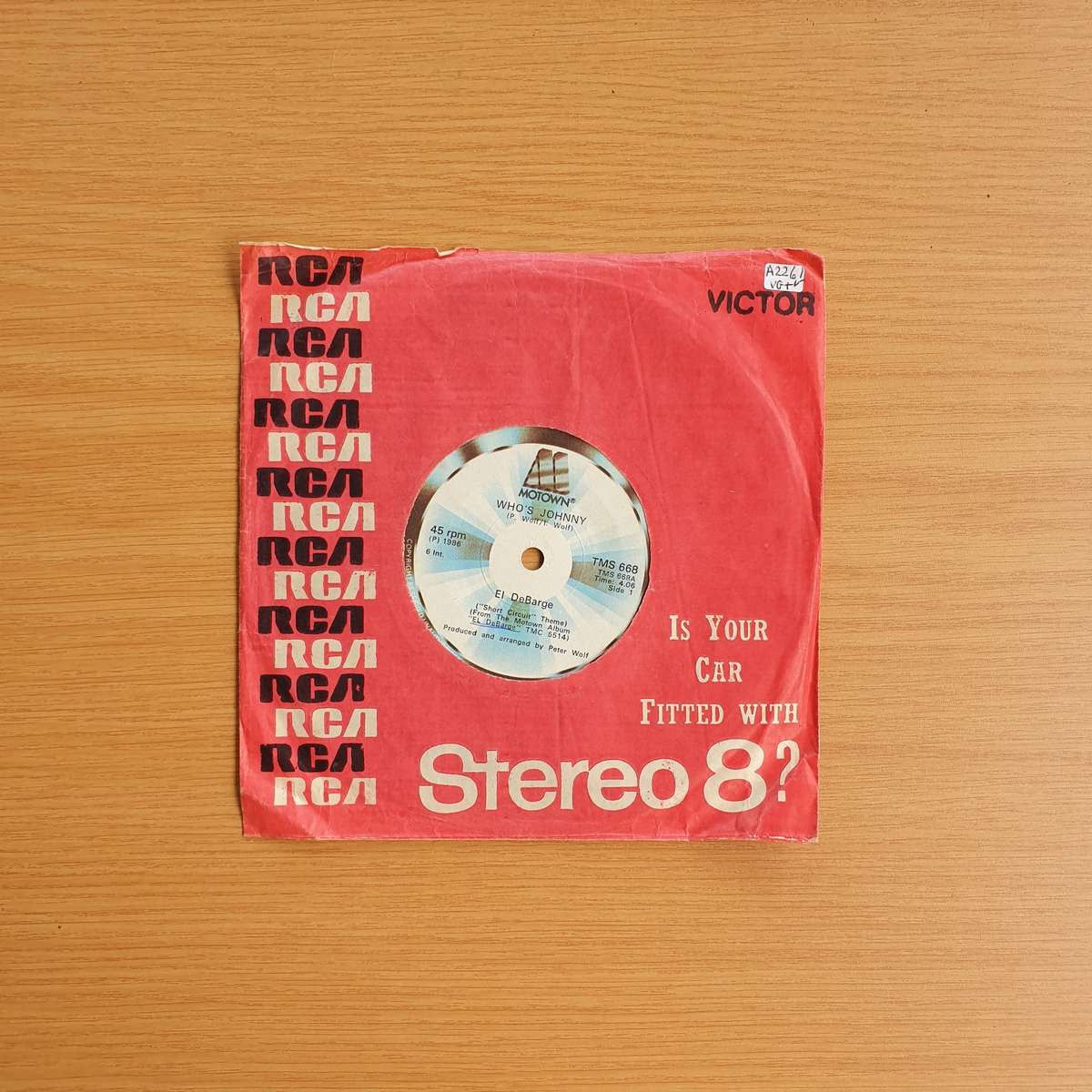 El DeBarge  Who's Johnny ("Short Circuit" Theme) | Vinyl 7" Single | (VG+)
