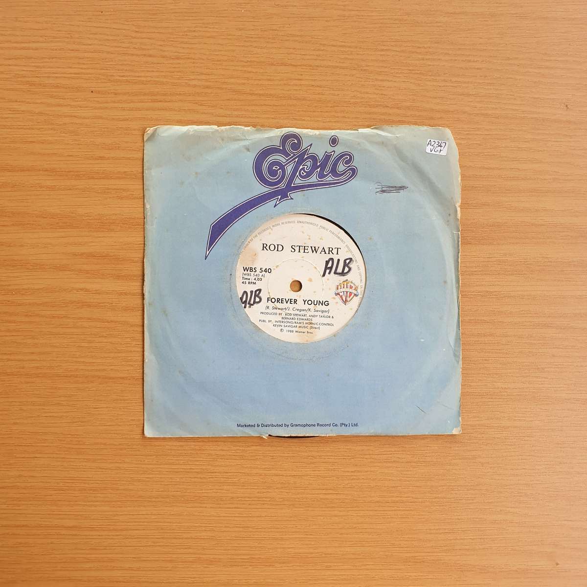 Rod Stewart  Forever Young | Vinyl 7" Single | (VG+)