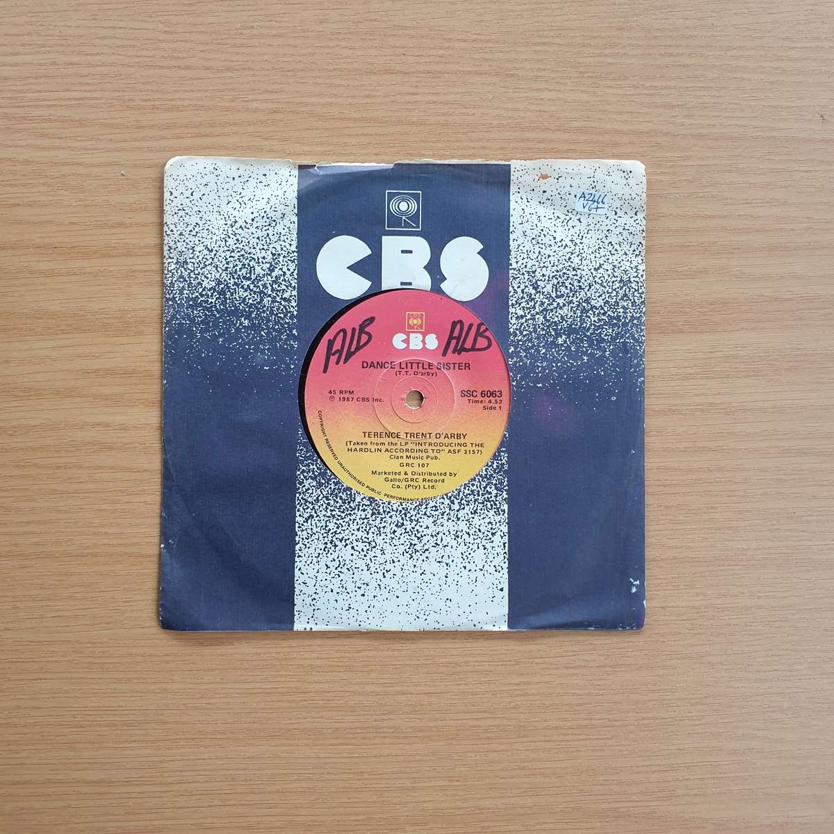 Terence Trent D'Arby  Dance Little Sister / Let's Go Forward | Vinyl 7" Single | (VG+)
