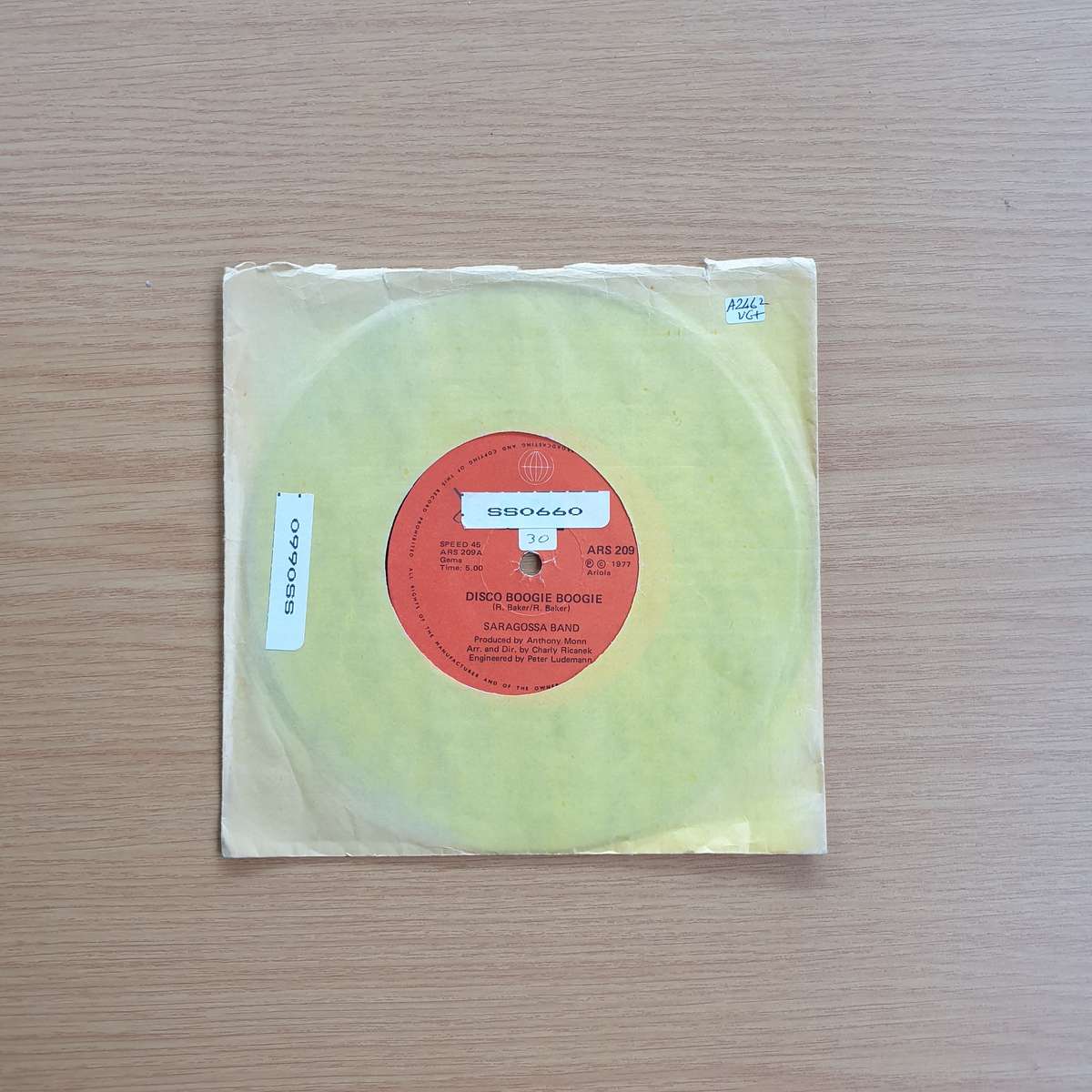 Saragossa Band  Disco Boogie Boogie | Vinyl 7" Single | (VG+)