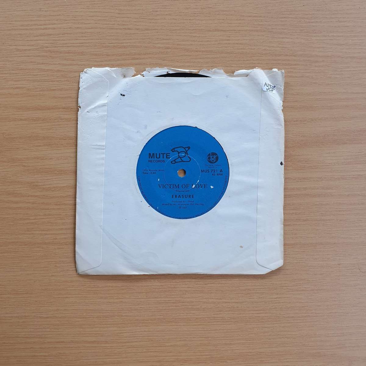 Erasure  Victim Of Love (Remix) | Vinyl 7" Single | (VG+)