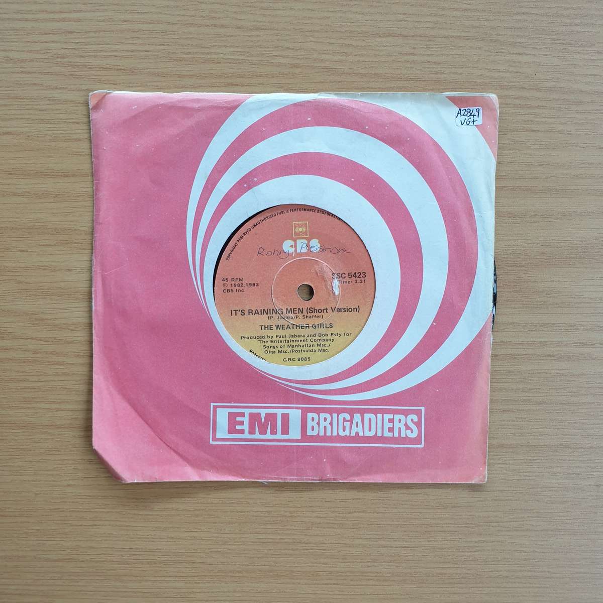 The Weather Girls  It's Raining Men | Vinyl 7" Single | (VG+)