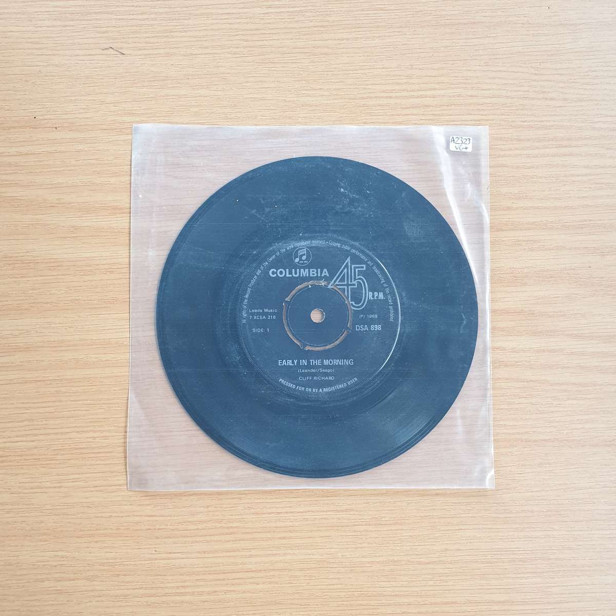 Cliff Richard  Early In The Morning / Rattler    | Vinyl 7" Single | (VG+)