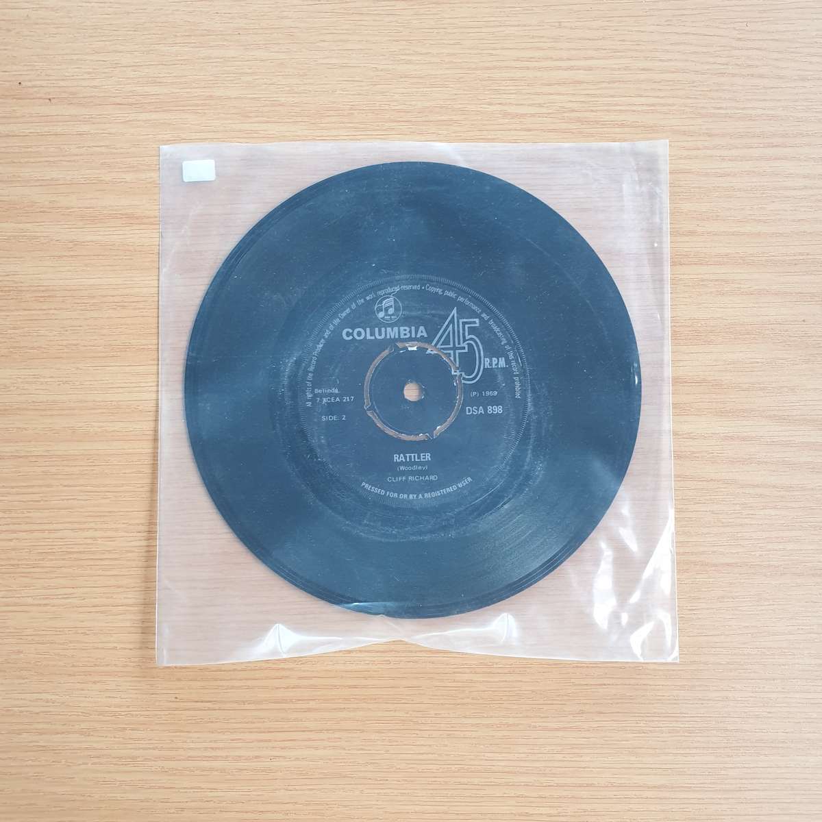 Cliff Richard  Early In The Morning / Rattler    | Vinyl 7" Single | (VG+)